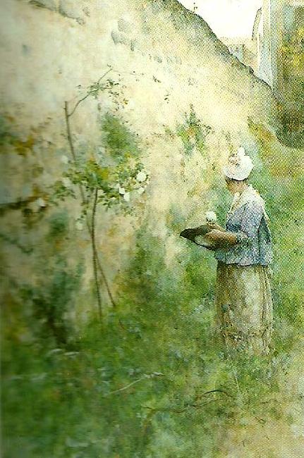 Carl Larsson gamla muren Sweden oil painting art